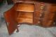 English Antique Queen Anne Flamed Mahogany Sideboard Circa 1910 1900-1950 photo 8