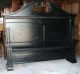 Ebonized Country Distressed King Size Bed With Rails Post-1950 photo 2