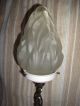 Art Deco Chromed Lady Table Lamp +flame Glass Lampshade - Wo Art Deco photo 2