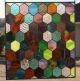 Honeycomb In Color Stained Glass Window Art Panel 1940-Now photo 7