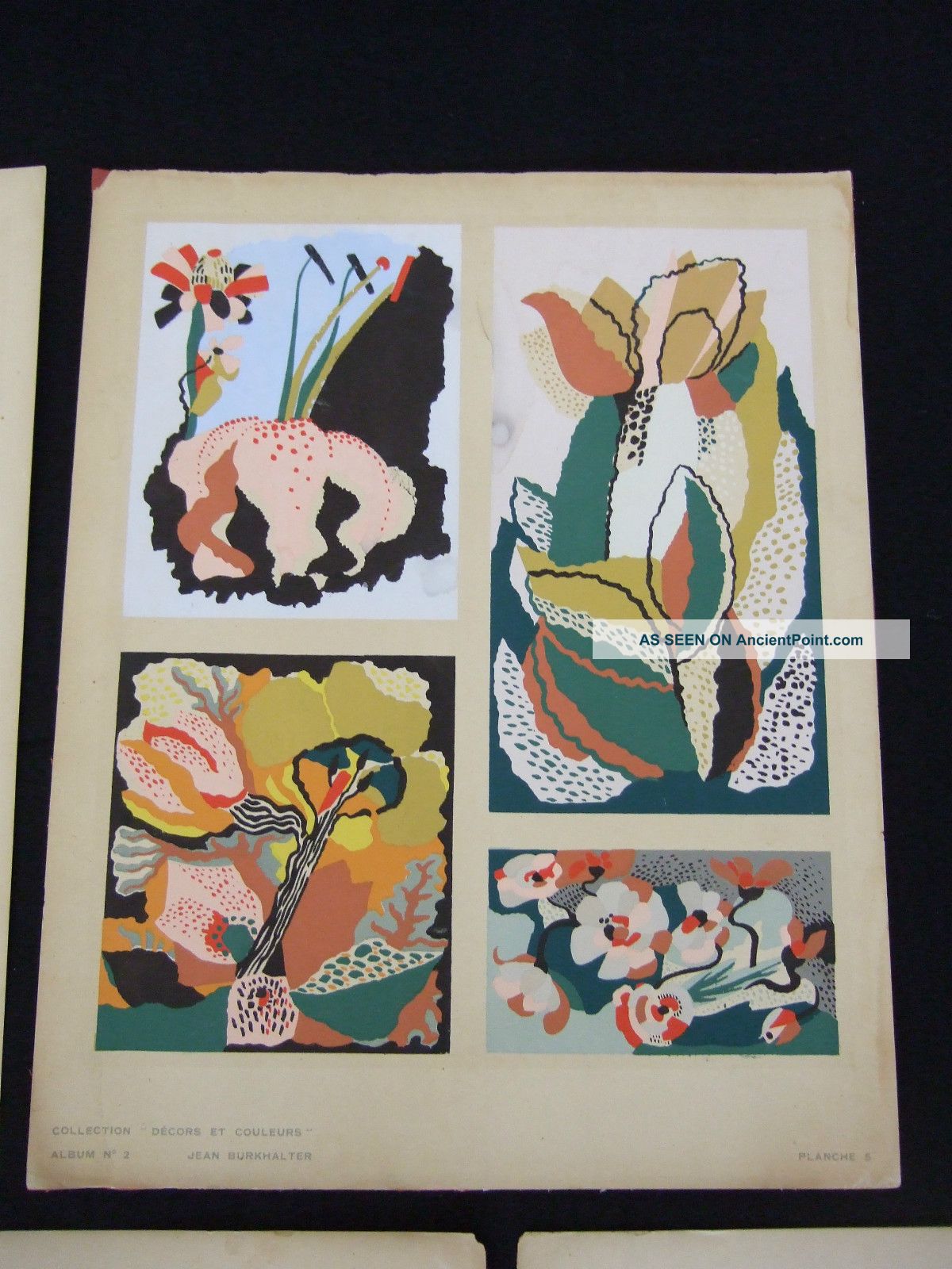 Art Deco Jean Burkhalter Paris Textile Design Portfolio Albert Levy Paris Art Deco photo