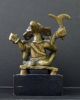 19th Century India Folk Art Bronze Ganesha Lively Expressive Spiritual Statue India photo 1