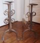 Antique Forged Iron Andirons 16 Inches Tall; 20 Inches Deep Hearth Ware photo 1
