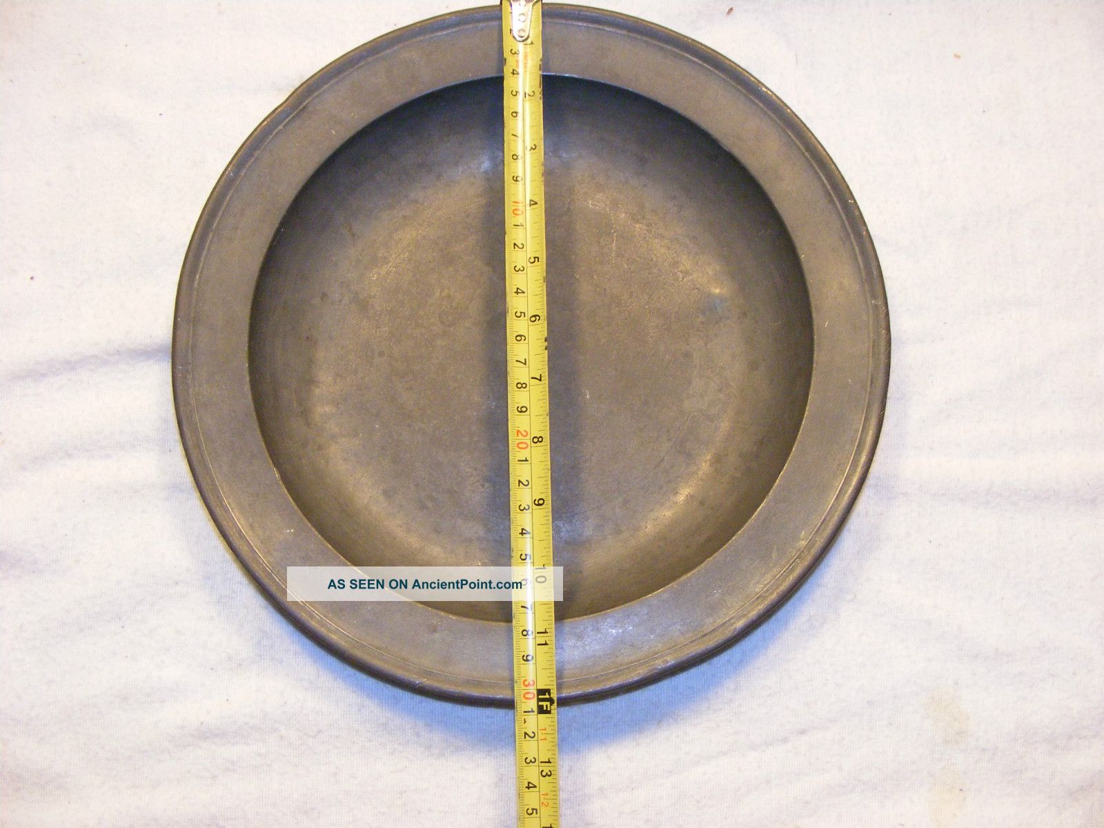 Antique Pewter Bowl - Large 12 