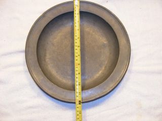 Antique Pewter Bowl - Large 12 