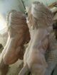 Solid 100% Natural Marble Block Hand Carved Estate Life Size Lion Pair Statues Other photo 5