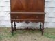 C 1920 ' S Antique Walnut Double Dome Blind Hutch Carved Cabinet Shelves Drawer 1900-1950 photo 4