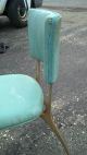 Set Of 4 Mid Century Eames Era Aqua Brass? Legs Kitchen Chairs Dirty Not Damaged 1900-1950 photo 1