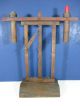Rare Museum Quality 18th C.  American Painted Adjustable Ratchet Wooden Lighting Primitives photo 2