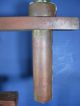 Rare Museum Quality 18th C.  American Painted Adjustable Ratchet Wooden Lighting Primitives photo 8