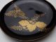 4 Stunning Antique Edo Period Japanese Lacquer Dishes Fine Raised Golden Maki - E Plates photo 1