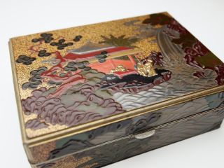 Museum Quality Antique Japanese Lacquer Box Exquisite Zeshin Style Masterpiece photo