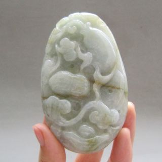 Chinese Carved Fish (100% Natural Jadeite A Jade) With Certificate photo