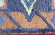 Stunning Antique American Folk Art Nouveau Geometric Design Hooked Rug Yqz Primitives photo 9
