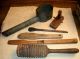 Antique 1700s - 1800s Primitives Hide Chest Kitchen Tools Chalk Board Etc Vafo Primitives photo 11