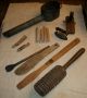 Antique 1700s - 1800s Primitives Hide Chest Kitchen Tools Chalk Board Etc Vafo Primitives photo 6