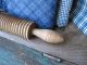 Antique Wood Shaker Rolling Pin Child Size Primitives photo 2