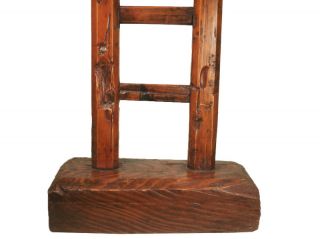 Chinese Antique Country Style Wooden Candle Stand photo