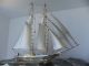 Finest Japanese Largest 2 Masted Sterling Silver Model Ship By Seki Japan W Box Other photo 2