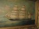 Attributed To Lai Fong Of Calcutta Antique Chinese Master Marine Oil Painting Model Ships photo 1