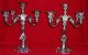 Wallace - Grand Pair 5 Branched Candelabrum,  Extra Heavy Robust Pattern Candlesticks & Candelabra photo 1