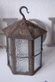 Rare Quality Arts & Craft Wrought Iron 6 Angular Lantern Chandeliers, Fixtures, Sconces photo 6
