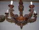 Italian Finest Carved Wood Floral 6 - Light Chandelier Chandeliers, Fixtures, Sconces photo 5