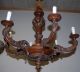 Italian Finest Carved Wood Floral 6 - Light Chandelier Chandeliers, Fixtures, Sconces photo 8