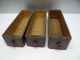 Of Three Antique Old Wood Wooden Sewing Machine Table Drawers Parts Nr Furniture photo 10