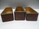 Of Three Antique Old Wood Wooden Sewing Machine Table Drawers Parts Nr Furniture photo 3
