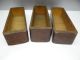 Of Three Antique Old Wood Wooden Sewing Machine Table Drawers Parts Nr Furniture photo 4