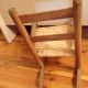 Antique Vintage Vtg.  Child ' S Wooden Wood Ladder Back Rocker Chair Natural Unknown photo 2