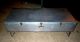 Aluminum Trunk Suitcase Coffee Table W/hairpin Fee.  Embossed Flower Accent On Top Post-1950 photo 9