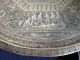 Huge Finely Engraved Egyptian Revival Cairoware Brass Tray Ancient Egypt Figures Middle East photo 4