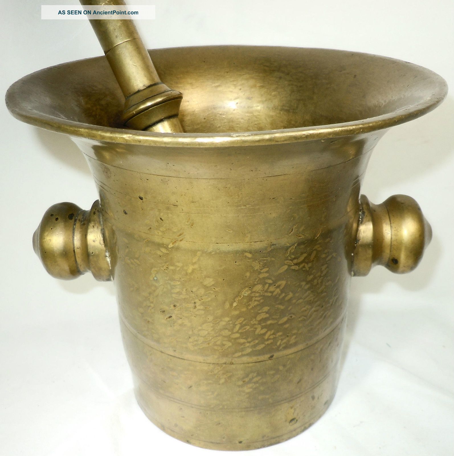 19 Century Solid Brass Mortar & Pestle,  Has Been In Same Family Over 140 Yrs Other photo
