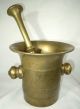 19 Century Solid Brass Mortar & Pestle,  Has Been In Same Family Over 140 Yrs Other photo 1