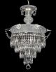Antique Czech Crystal Chandelier Vintage Ceiling Light Restored Etched Wedding C Chandeliers, Fixtures, Sconces photo 1
