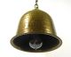 Vintage Pendant Cast Brass Hammered Lamp Shade Re Purpose Design Brass Canopy Chandeliers, Fixtures, Sconces photo 4