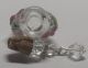 1 Vintage Crystal Oil/perfume Bottle Murano Art Deco Glass Charm Pendant Cz Bead Perfume Bottles photo 2