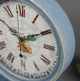 & European Retro Blue Wooden Height 33cm Width 28cm Mute Table Pendulum Clock Clocks photo 2