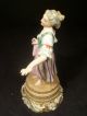 Rare Antique Meissen Porcelain Figure Of Girl On Barrel Celebrating Wine Harvest Urns photo 3
