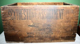 Pike’s Whetstones Are The Best Est.  1828 Wooden Crate photo