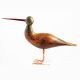 Antique Hand Carved Painted Wood Sandpiper Curlew Shorebird Shore Bird Folk Art Carved Figures photo 1