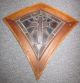 1930 Antique Church Stained Glass Window Unique Small Shape Trumbull Ct 1900-1940 photo 3