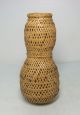 D675: Japanese Bamboo Knitting Ware Tea - Thing Hanging Flower Vase W/signed Box Vases photo 1