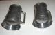 2 Antique Asian Pewter Tankard Steins With Engraved Dragons - Glasses & Cups photo 4
