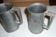 2 Antique Asian Pewter Tankard Steins With Engraved Dragons - Glasses & Cups photo 6