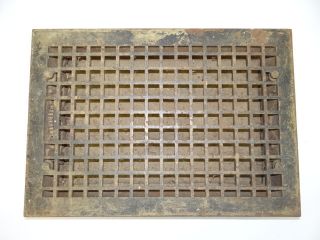 Antique Cast Iron Architectural Hardware 12 18 Large Floor Heating Grate Vent Nr photo