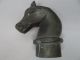 Antique Old Metal Aluminum Decorative Horse Head Fence Post Gate Topper Hardware Other photo 2