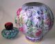 Huge Old Rare Hand Painted Folk Art Apothecary Candy Jar Primitives photo 9